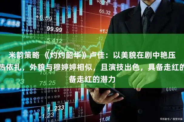 米韵策略 《灼灼韶华》卢佳：以美貌在剧中艳压女主热依扎，外貌与穆婷婷相似，且演技出色，具备走红的潜力