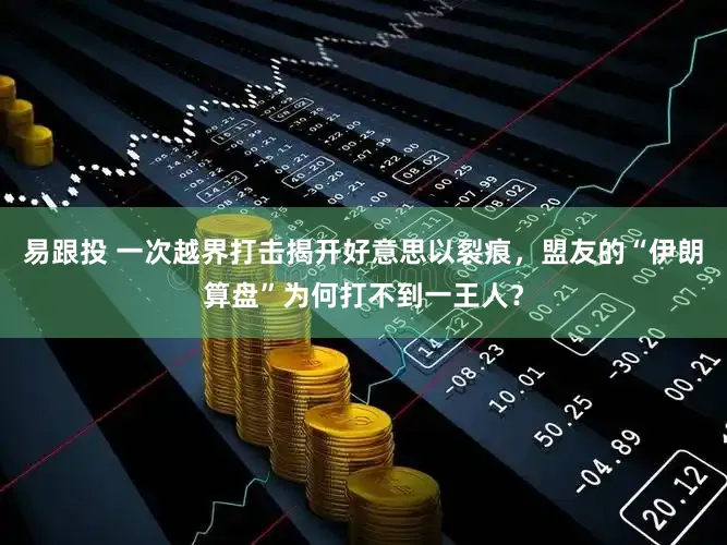 易跟投 一次越界打击揭开好意思以裂痕，盟友的“伊朗算盘”为何打不到一王人？