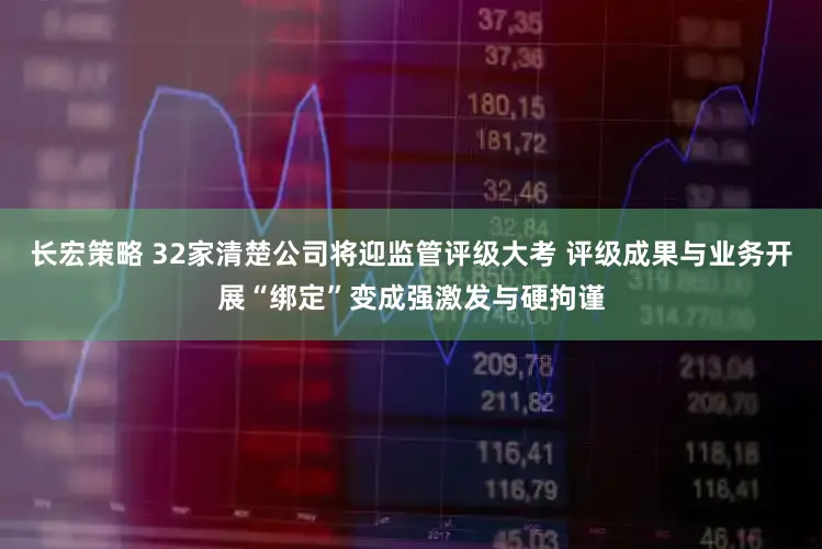 长宏策略 32家清楚公司将迎监管评级大考 评级成果与业务开展“绑定”变成强激发与硬拘谨