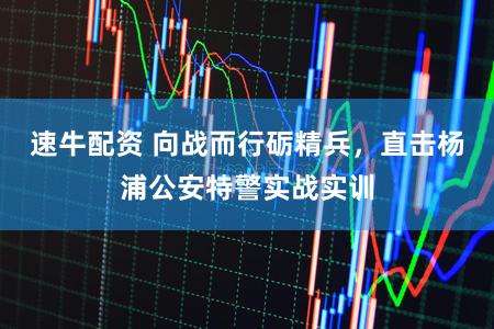 速牛配资 向战而行砺精兵，直击杨浦公安特警实战实训